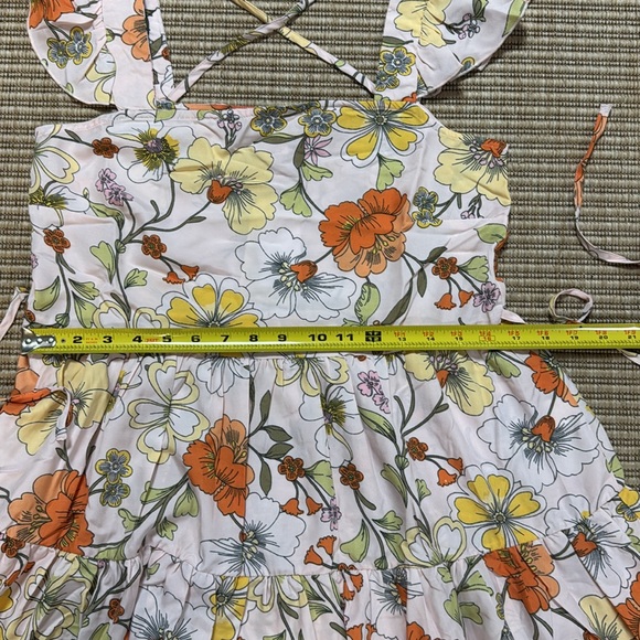 Lottie & Holly Floral Midi Dress with Ruffle Sleeves - Picture 8 of 15